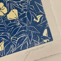 Onagre, linogravure, Agrume Art